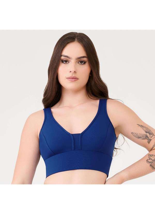 Donna Carioca - Top Basics Marinho Danúbio Poliamida com Bojo Azul 6
