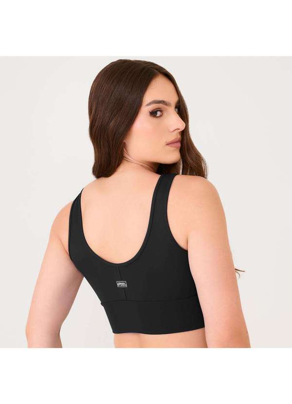 Donna Carioca - Top Basics Preto Poliamida com Bojo Preto 2