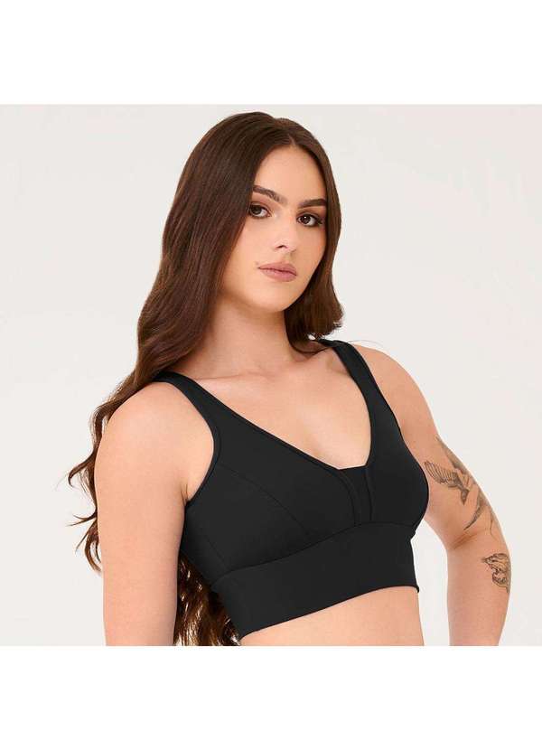 Donna Carioca - Top Basics Preto Poliamida com Bojo Preto 3