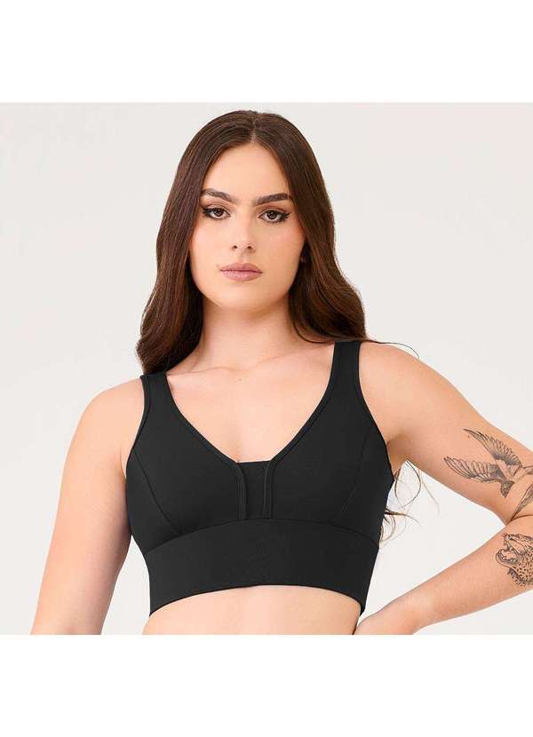 Donna Carioca - Top Basics Preto Poliamida com Bojo Preto 4