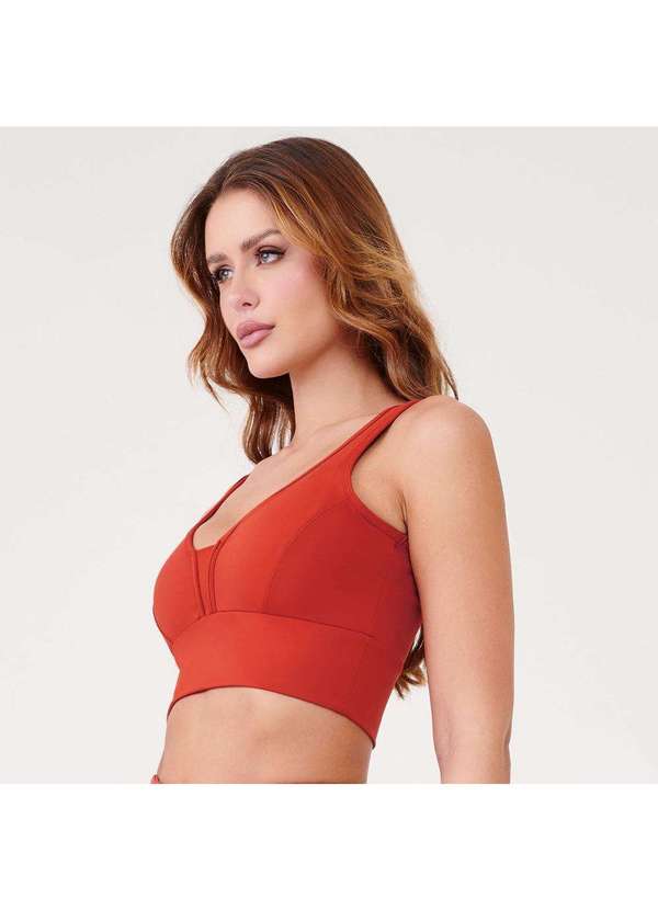 Donna Carioca - Top Basics Terracota Van Gogh Poliamida com Bojo Terracota 2