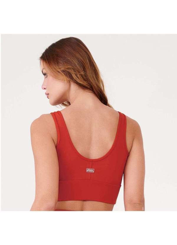 Donna Carioca - Top Basics Terracota Van Gogh Poliamida com Bojo Terracota 3