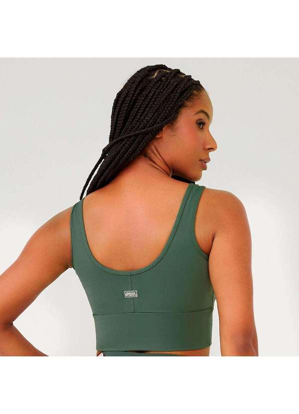 Donna Carioca - Top Basics Verde Tundra Poliamida com Bojo Verde 2