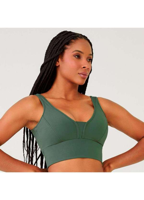 Donna Carioca - Top Basics Verde Tundra Poliamida com Bojo Verde 3