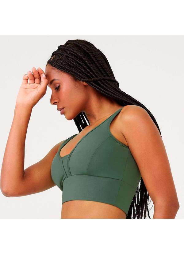 Donna Carioca - Top Basics Verde Tundra Poliamida com Bojo Verde 4