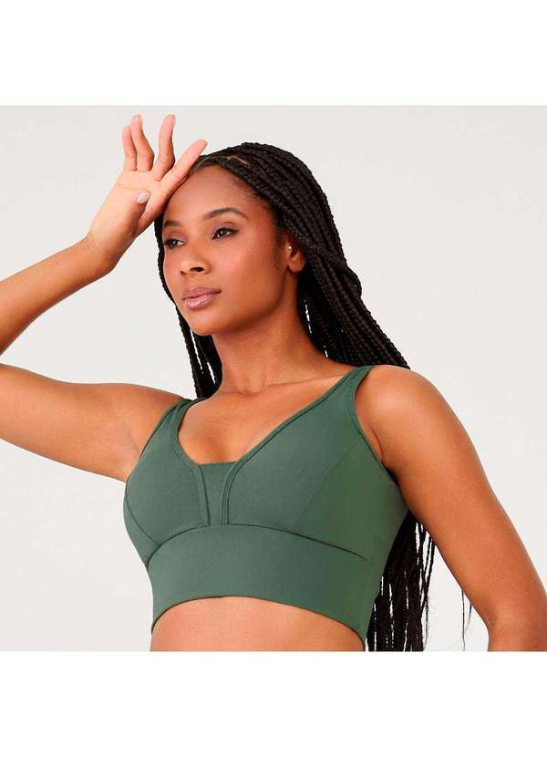 Donna Carioca - Top Basics Verde Tundra Poliamida com Bojo Verde 5