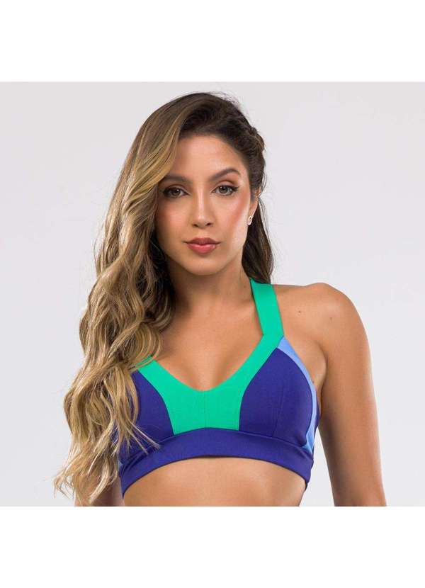 Donna Carioca - Top Candy Marinho Náutico Poliamida com Bojo Azul 4