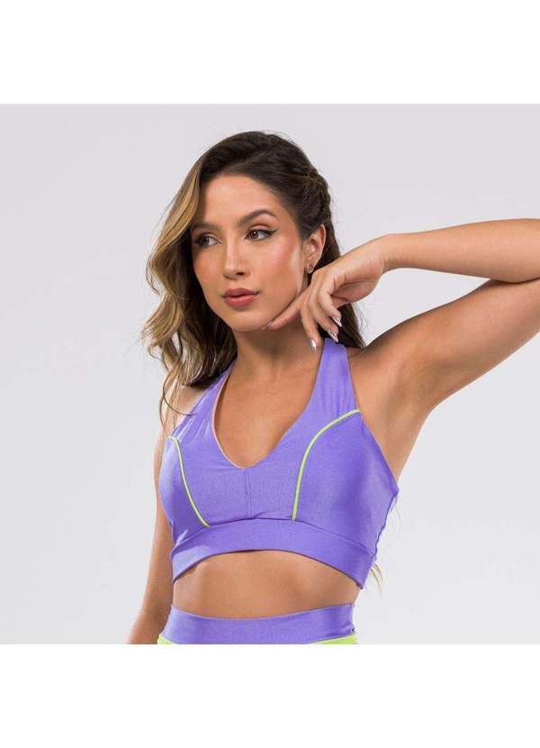 Donna Carioca - Top Decisive Lilás Lavanda Microcanelado com Bojo Lilás 3