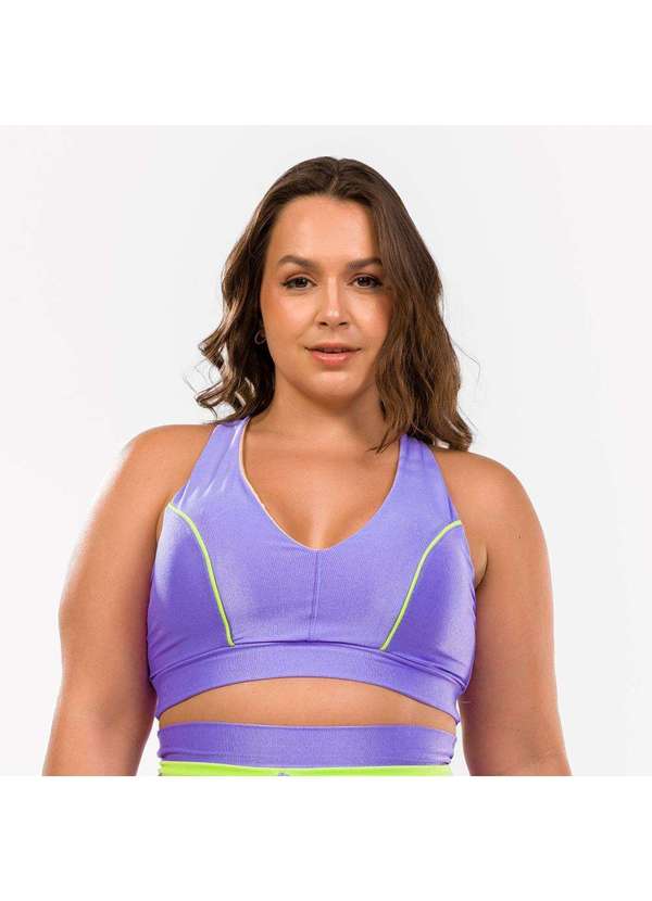 Donna Carioca - Top Decisive Lilás Lavanda Microcanelado com Bojo Lilás 5