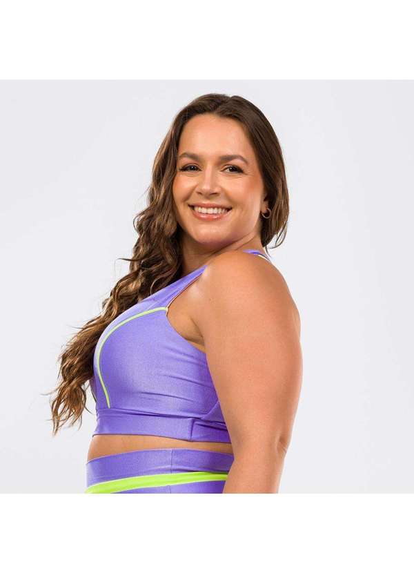Donna Carioca - Top Decisive Lilás Lavanda Microcanelado com Bojo Lilás 7
