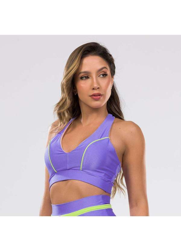 Donna Carioca - Top Decisive Lilás Lavanda Microcanelado com Bojo Lilás 9