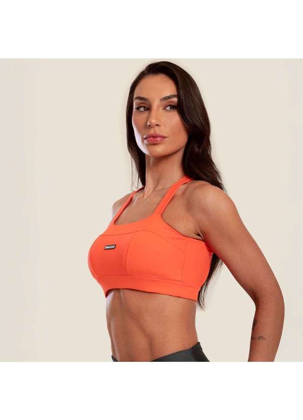 Donna Carioca - Top Faixa com Recortes Laranja Energia com Bojo Laranja 3