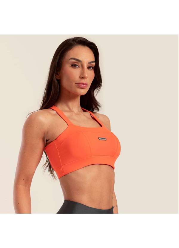 Donna Carioca - Top Faixa com Recortes Laranja Energia com Bojo Laranja 4