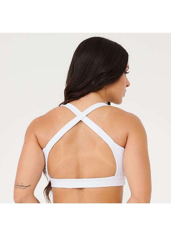 Donna Carioca - Top Faixa com Recortes Platinado com Bojo Branco 2