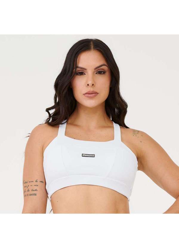 Donna Carioca - Top Faixa com Recortes Platinado com Bojo Branco 3