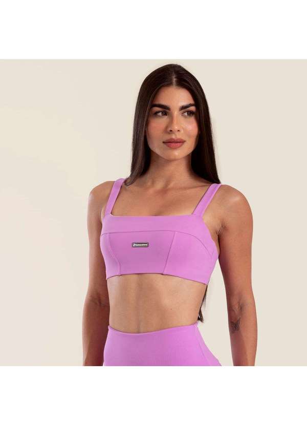 Donna Carioca - Top Faixa com Recortes sem Cós Lilás Poliamida com Bojo Lilás 3