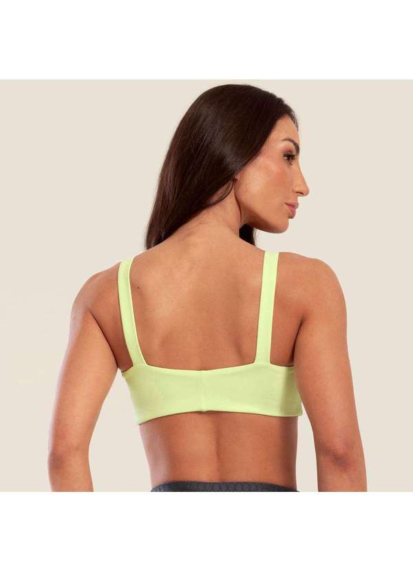 Donna Carioca - Top Faixa com Recortes sem Cós Toque de Lima Poliamida com Bojo Verde 2