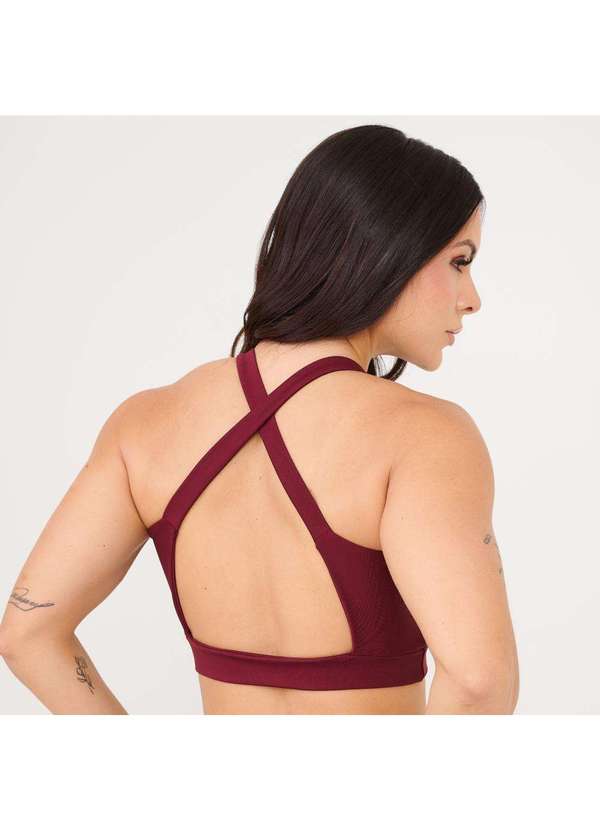 Donna Carioca - Top Faixa com Recortes Vinho Valentino Poliamida Vinho 2