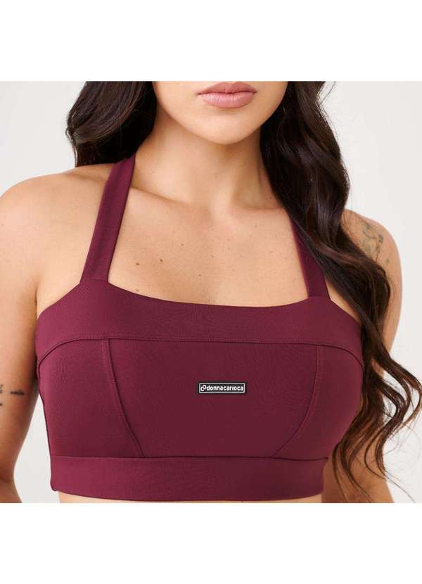 Donna Carioca - Top Faixa com Recortes Vinho Valentino Poliamida Vinho 4