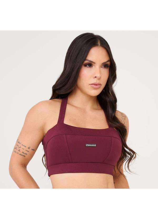 Donna Carioca - Top Faixa com Recortes Vinho Valentino Poliamida Vinho 5