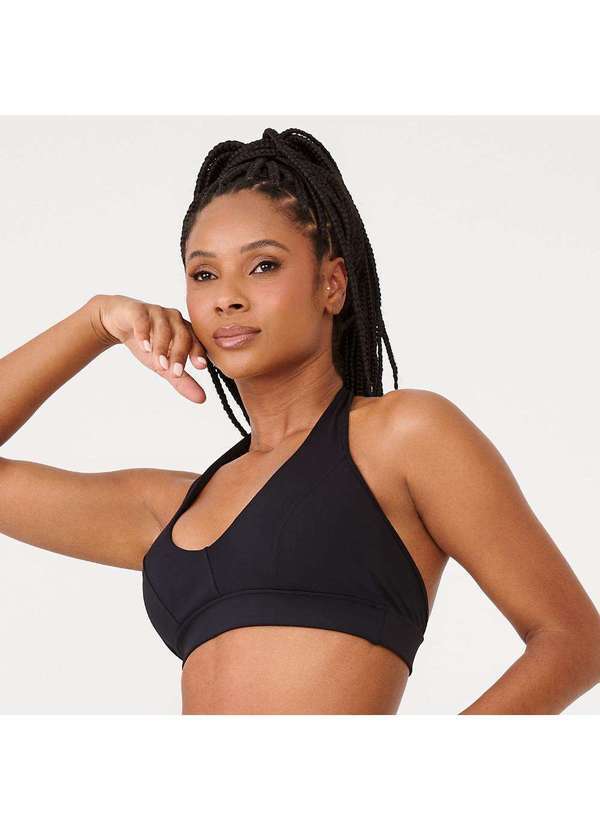 Donna Carioca - Top Frente Única Preto Poliamida com Bojo Preto 3