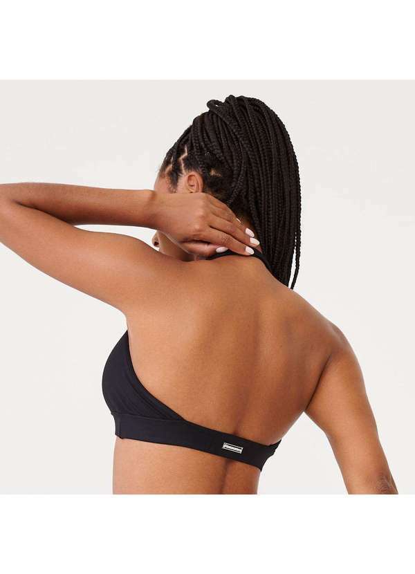 Donna Carioca - Top Frente Única Preto Poliamida com Bojo Preto 4