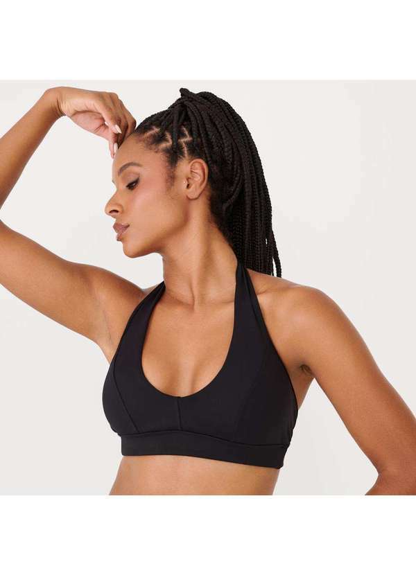 Donna Carioca - Top Frente Única Preto Poliamida com Bojo Preto 5