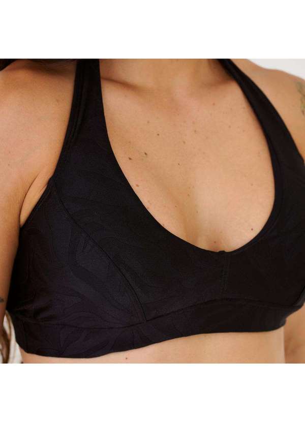 Donna Carioca - Top Frente Única Preto Texturizado Preto 3