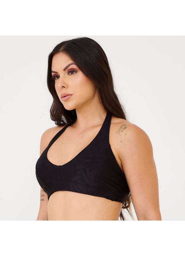 Donna Carioca - Top Frente Única Preto Texturizado Preto 5