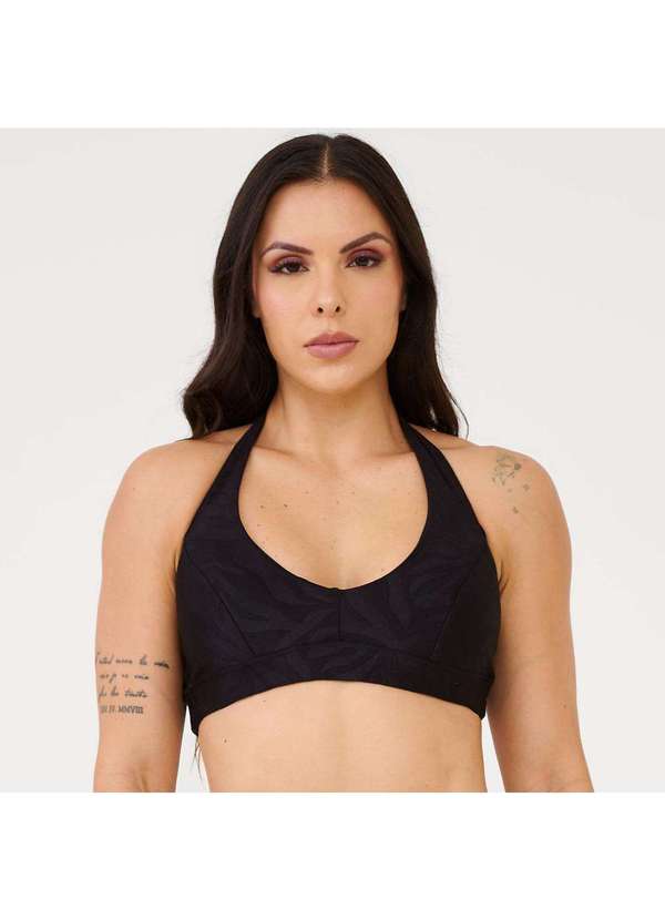 Donna Carioca - Top Frente Única Preto Texturizado Preto 6