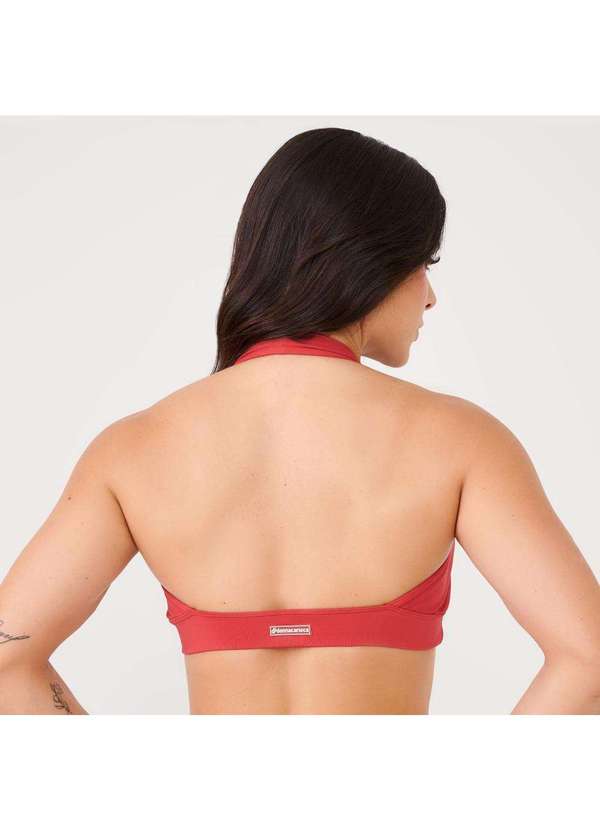 Donna Carioca - Top Frente Única Vermelho Chilli Poliamida com Bojo Vermelho 2