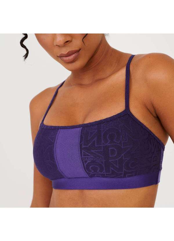 Donna Carioca - Top J Winner Alças Reguláveis Roxotexturizado com Bojo Roxo 3