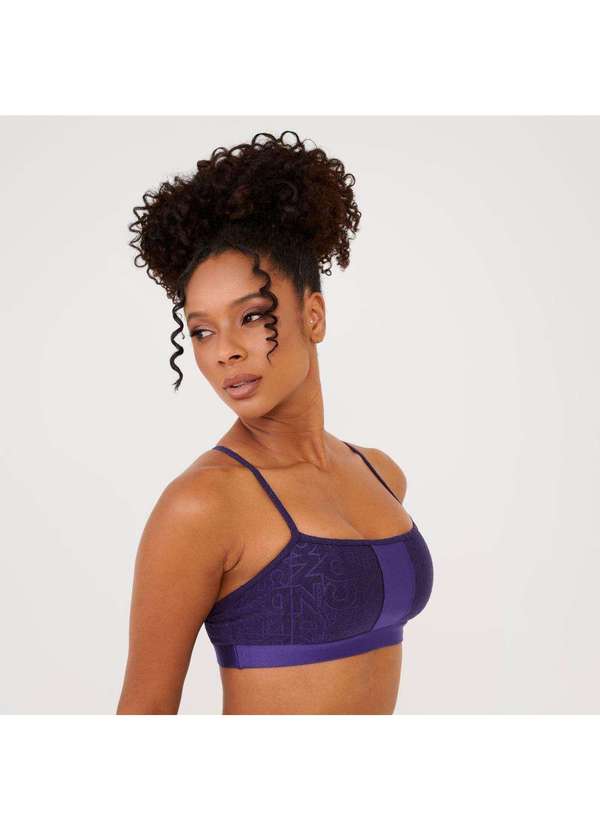 Donna Carioca - Top J Winner Alças Reguláveis Roxotexturizado com Bojo Roxo 4