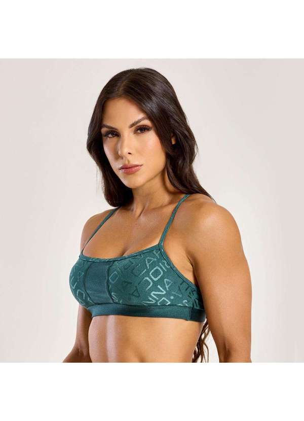 Donna Carioca - Top J Winner Alças Reguláveis Verde Texturizado com Bojo Verde 4