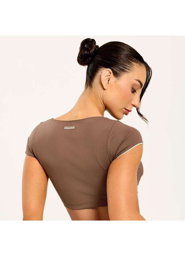 Donna Carioca - Cropped Ladder Capucine Poliamida com Bojo Marrom 2