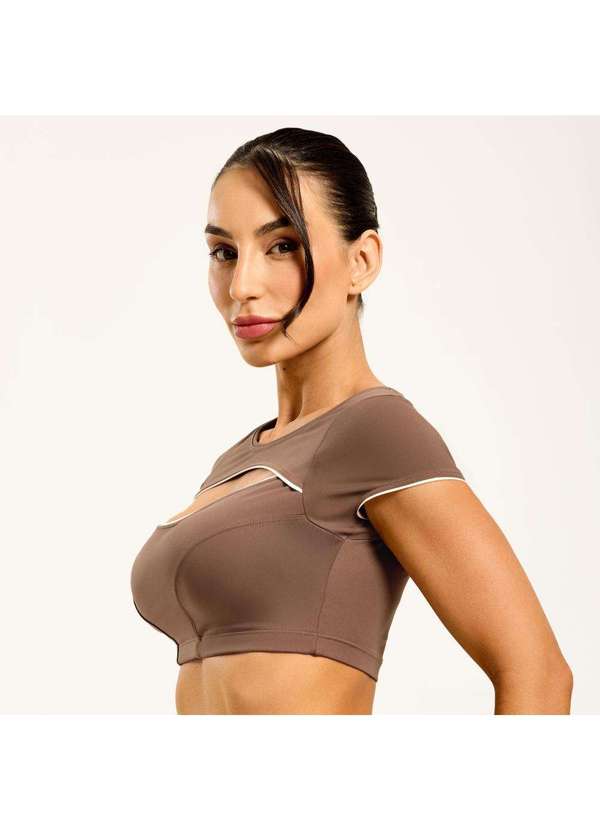 Donna Carioca - Cropped Ladder Capucine Poliamida com Bojo Marrom 3