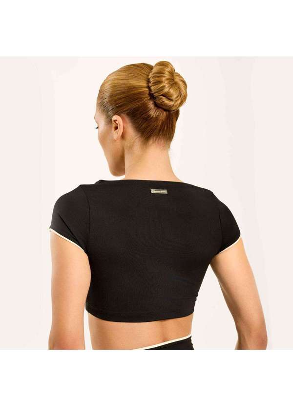 Donna Carioca - Cropped Ladder Preto Poliamida com Bojo Preto 2