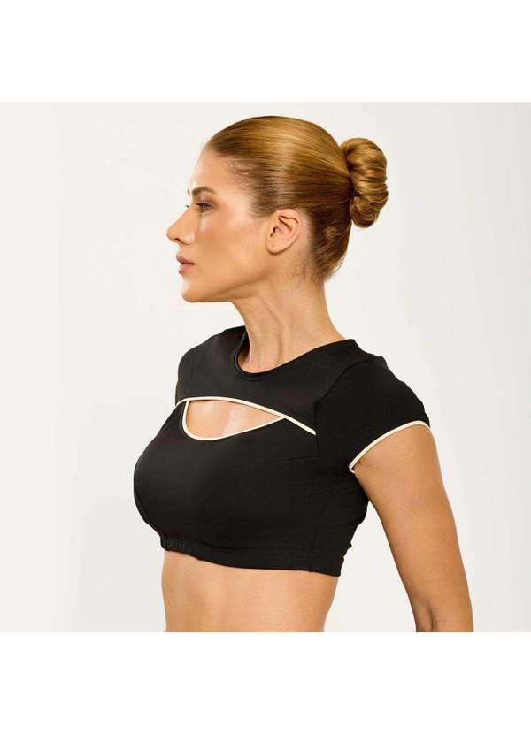 Donna Carioca - Cropped Ladder Preto Poliamida com Bojo Preto 3