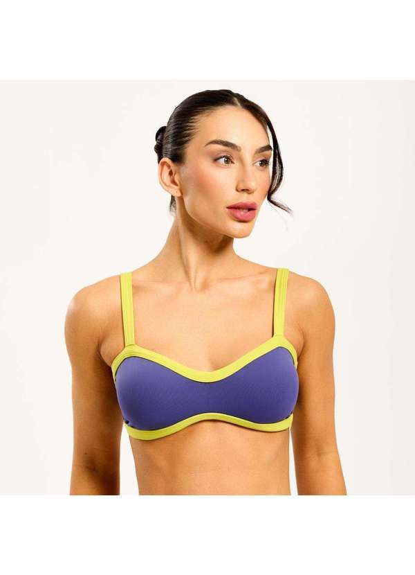Donna Carioca - Top Temptation Azul Dusk Poliamida com Bojo Azul