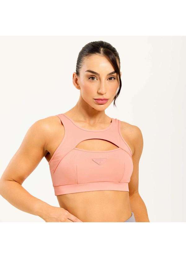 Donna Carioca - Top Trace Pêssego em Poliamida Laranja 4