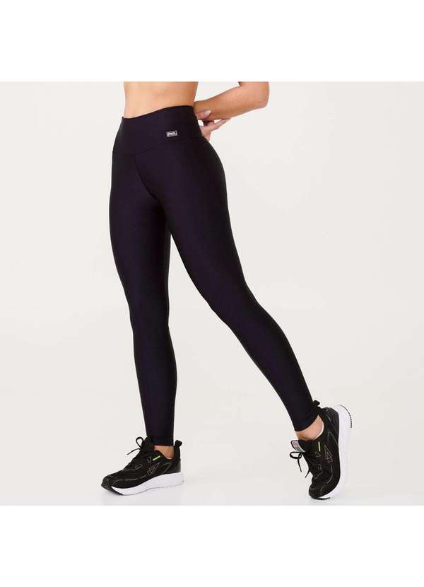 Donna Carioca - Legging Básica Preto Platinada Preto