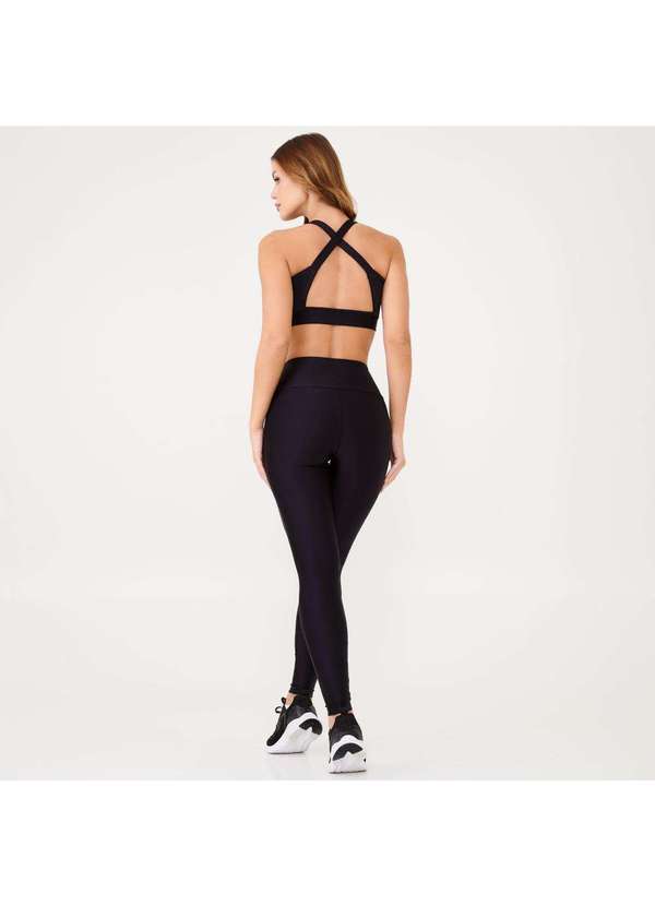 Donna Carioca - Legging Básica Preto Platinada Preto 6