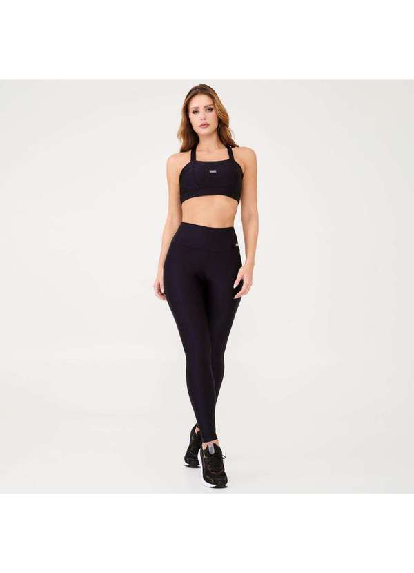 Donna Carioca - Legging Básica Preto Platinada Preto 7