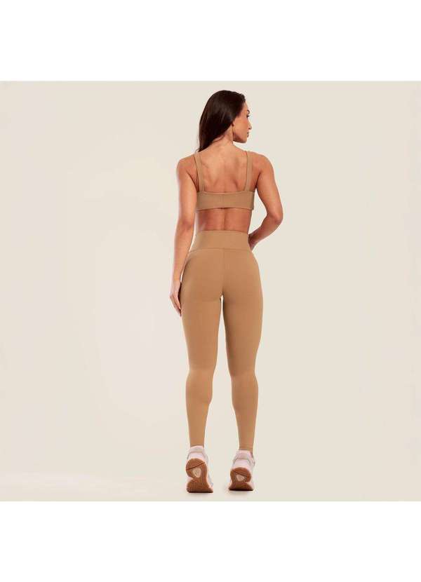 Donna Carioca - Legging Basics Bala Caramelo Poliamida Marrom 6