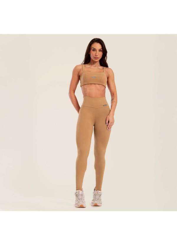 Donna Carioca - Legging Basics Bala Caramelo Poliamida Marrom 7