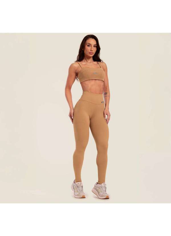Donna Carioca - Legging Basics Bala Caramelo Poliamida Marrom 8