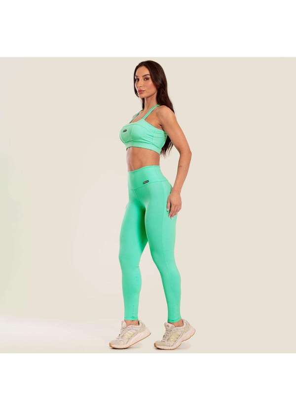 Donna Carioca - Legging Basics Verde Cavalleta Poliamida com Forro Verde 5