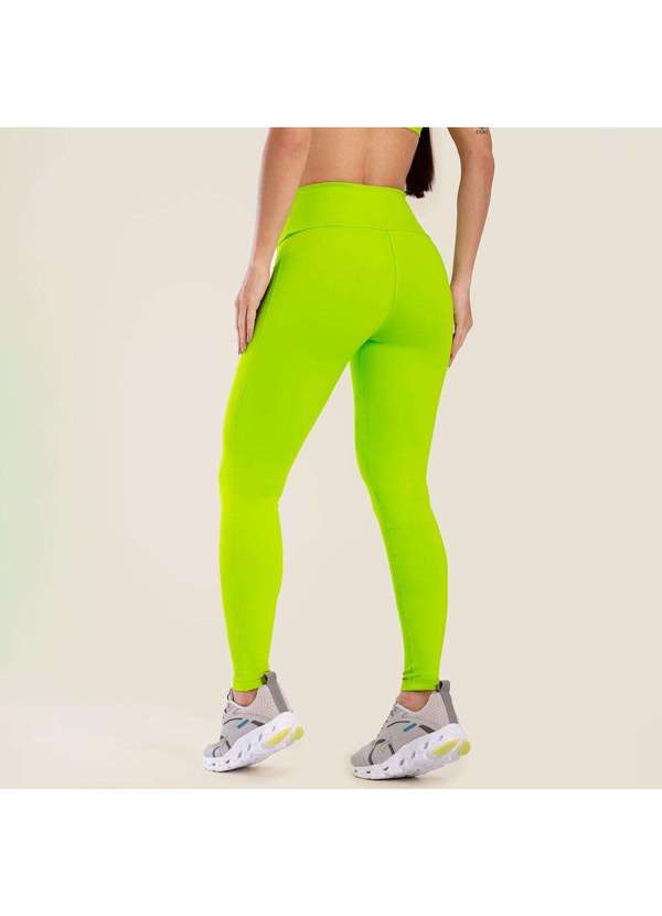 Donna Carioca - Legging Basics Verde Lima Poliamida com Forro Verde 2