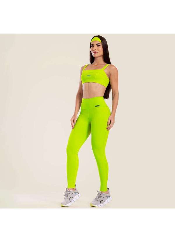 Donna Carioca - Legging Basics Verde Lima Poliamida com Forro Verde 4