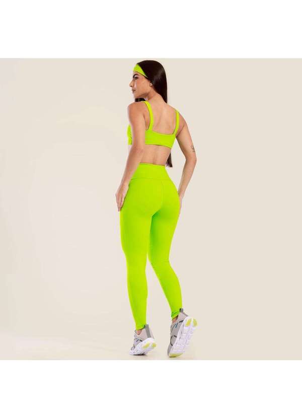Donna Carioca - Legging Basics Verde Lima Poliamida com Forro Verde 5